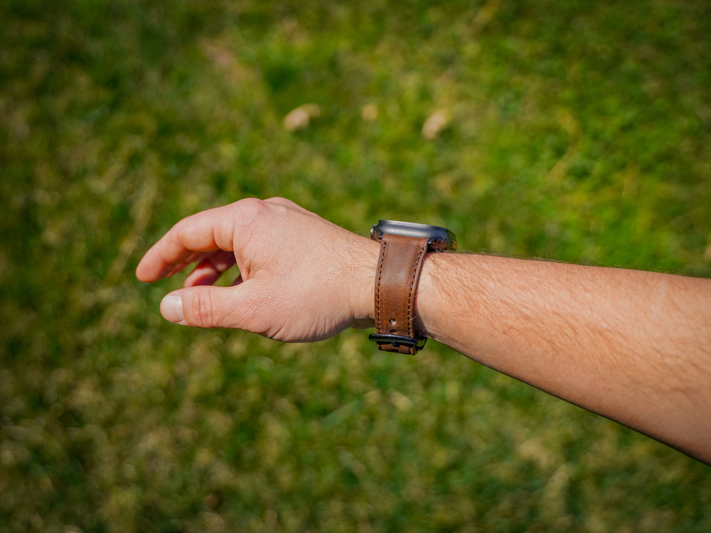 Crazy Horse Leather Apple Watch Band - Brown