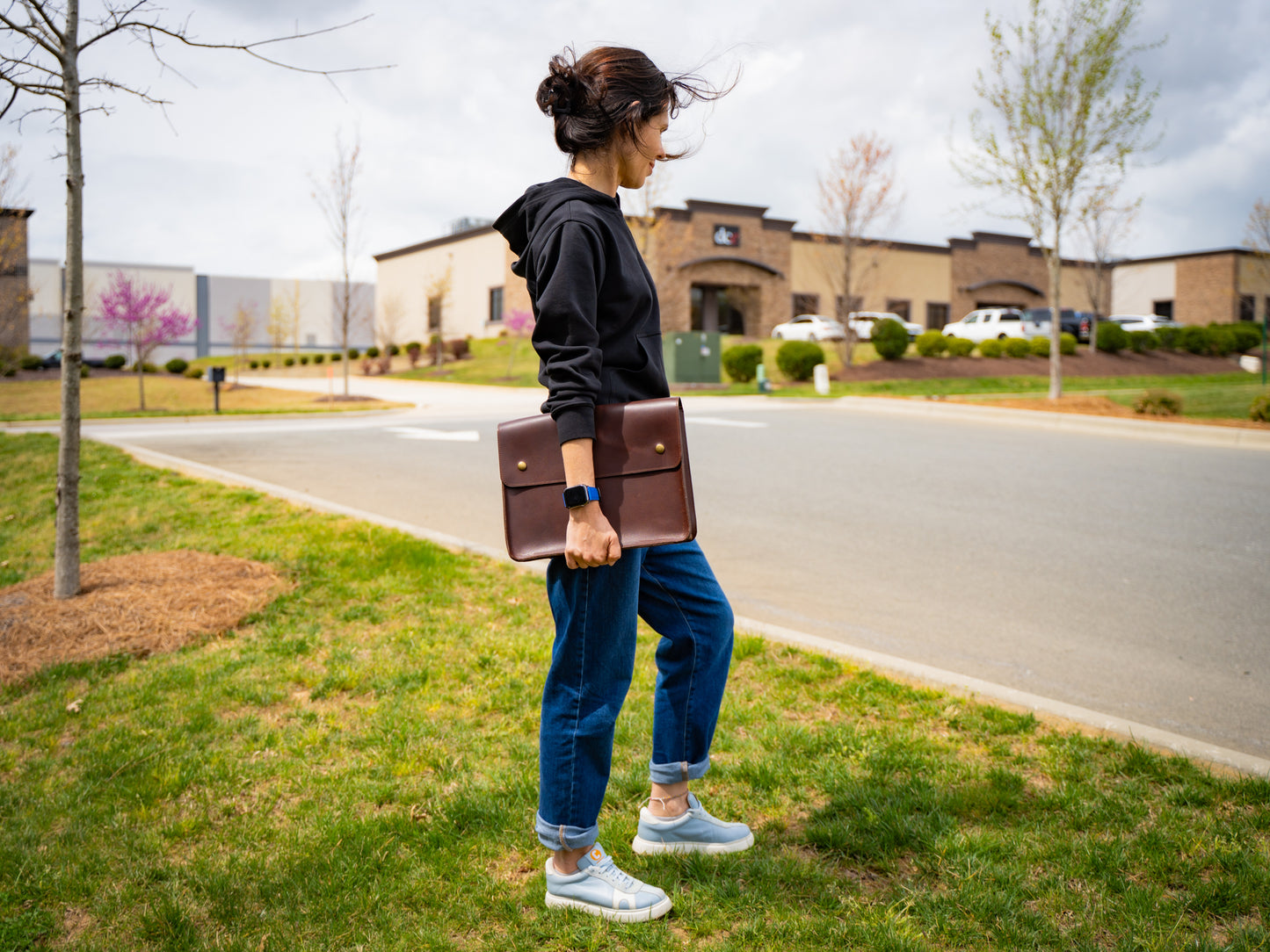 Leather Document Folder - Chestnut