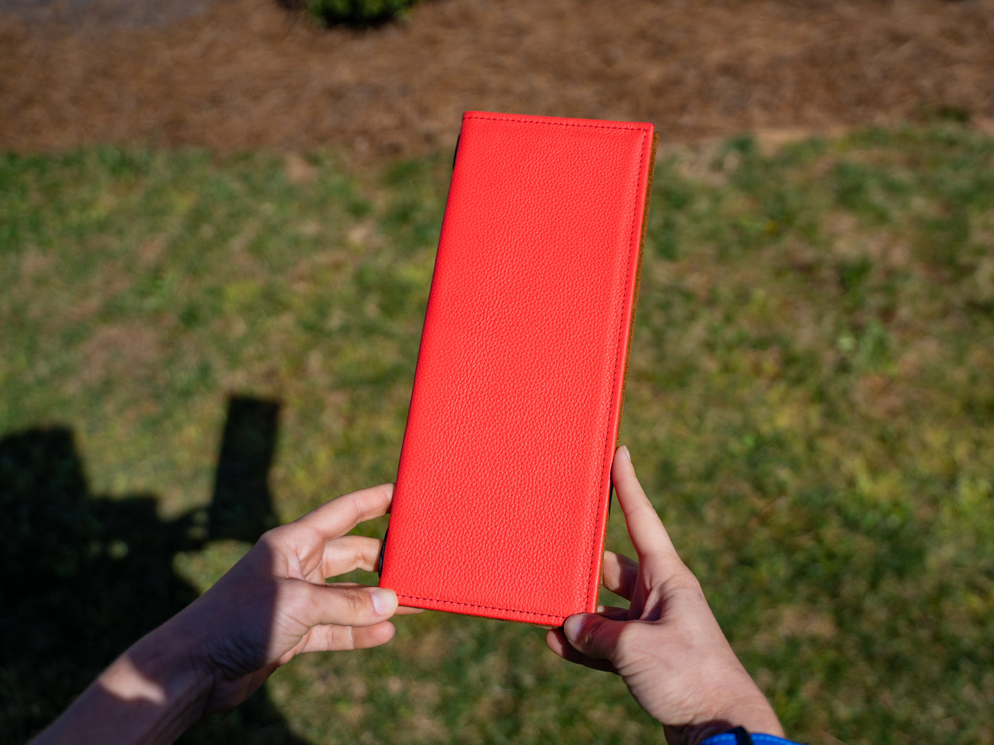 Leather Beverage Menu - Red