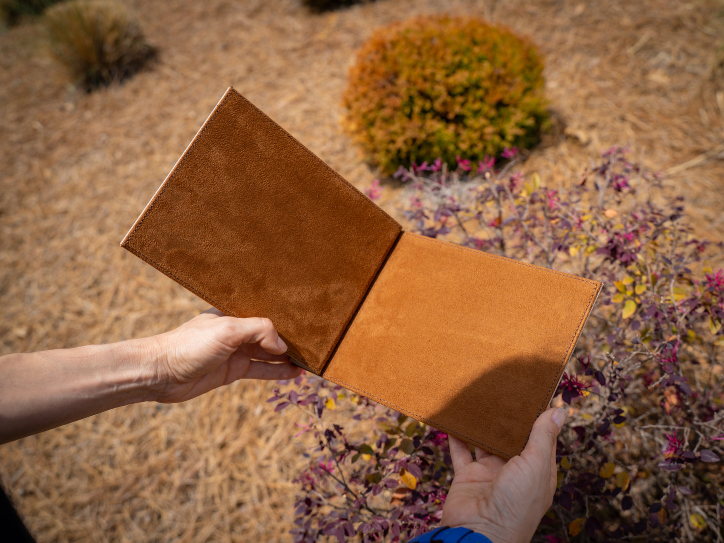 Italian Leather Guest Book - Taupe