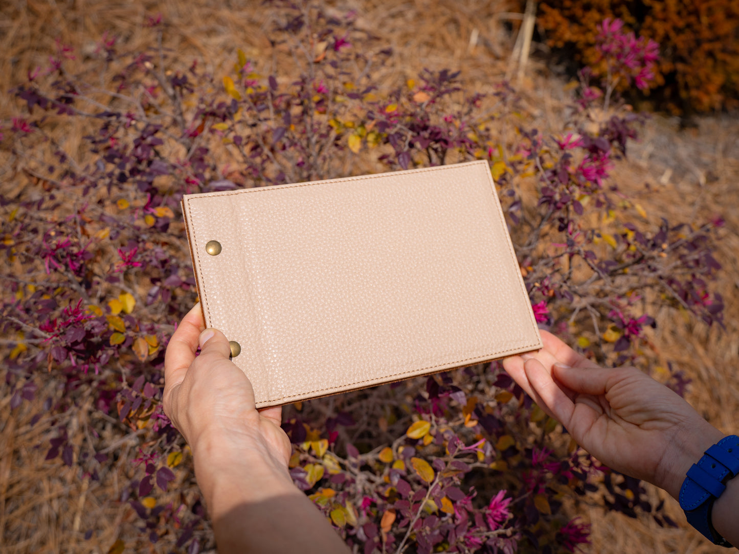 Italian Leather Guest Book - Taupe