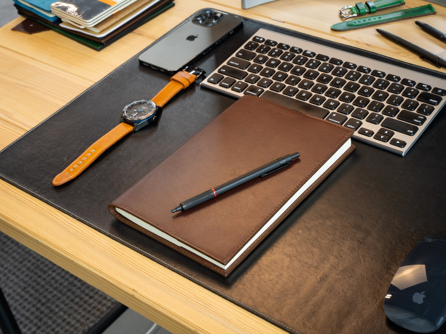 Milwaukee Leather Rhodia A5 Notebook Cover - Chestnut