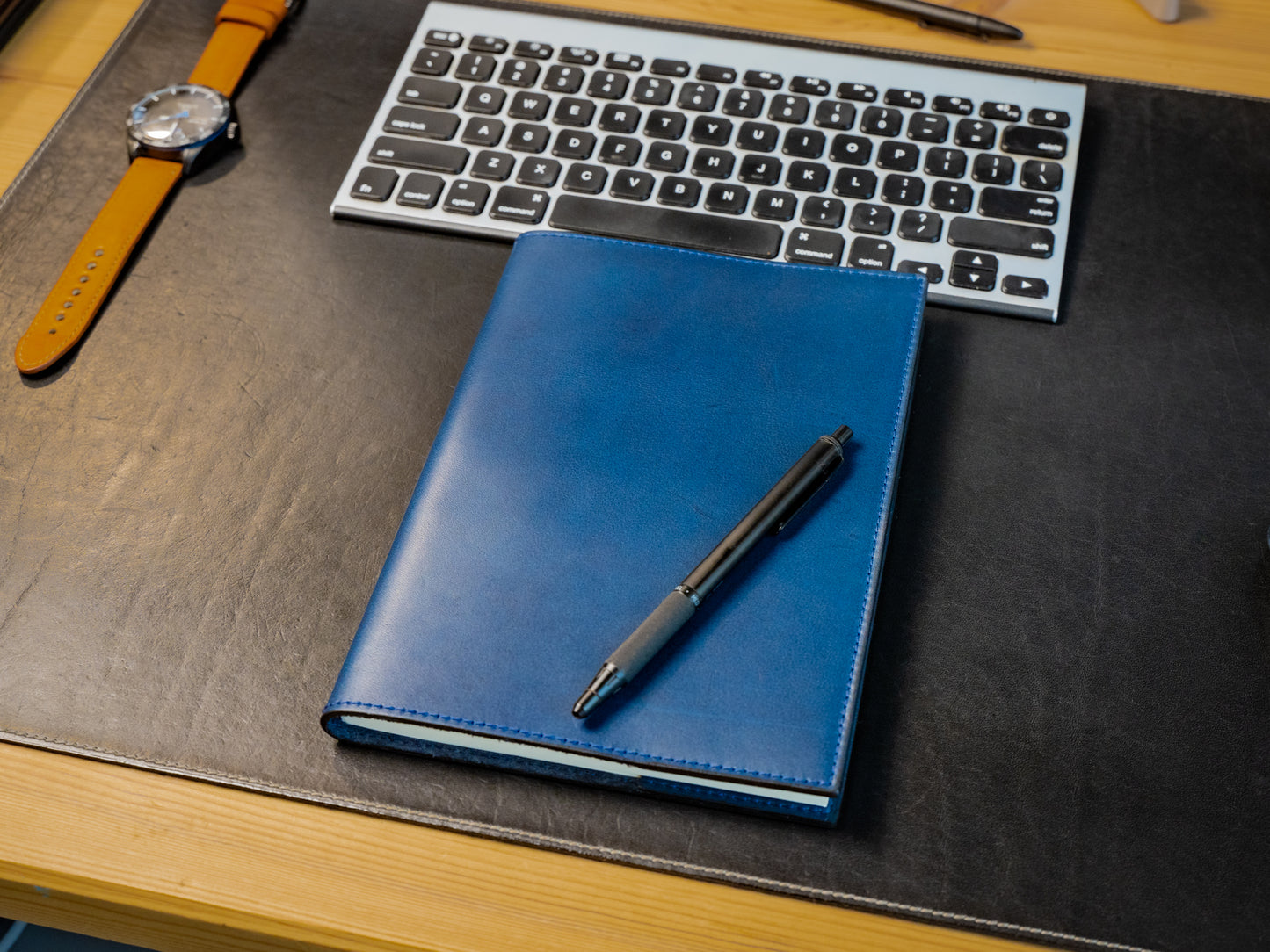 Milwaukee Leather Midori Journal Navy Blue 