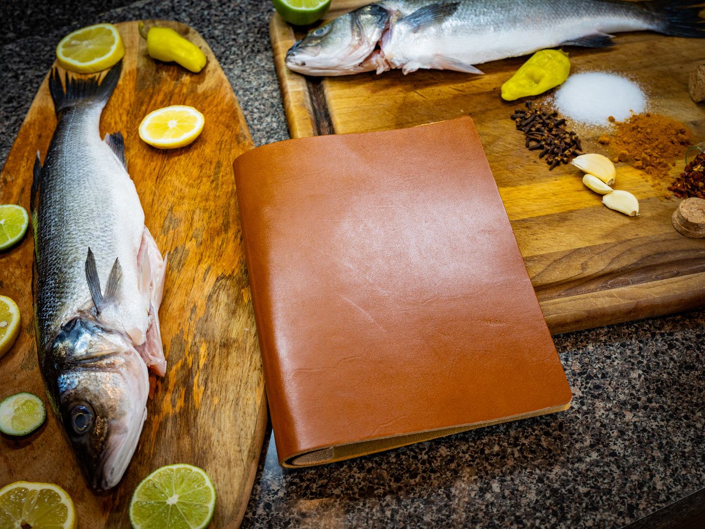 Mexican Leather Simple Menu Cover - Natural