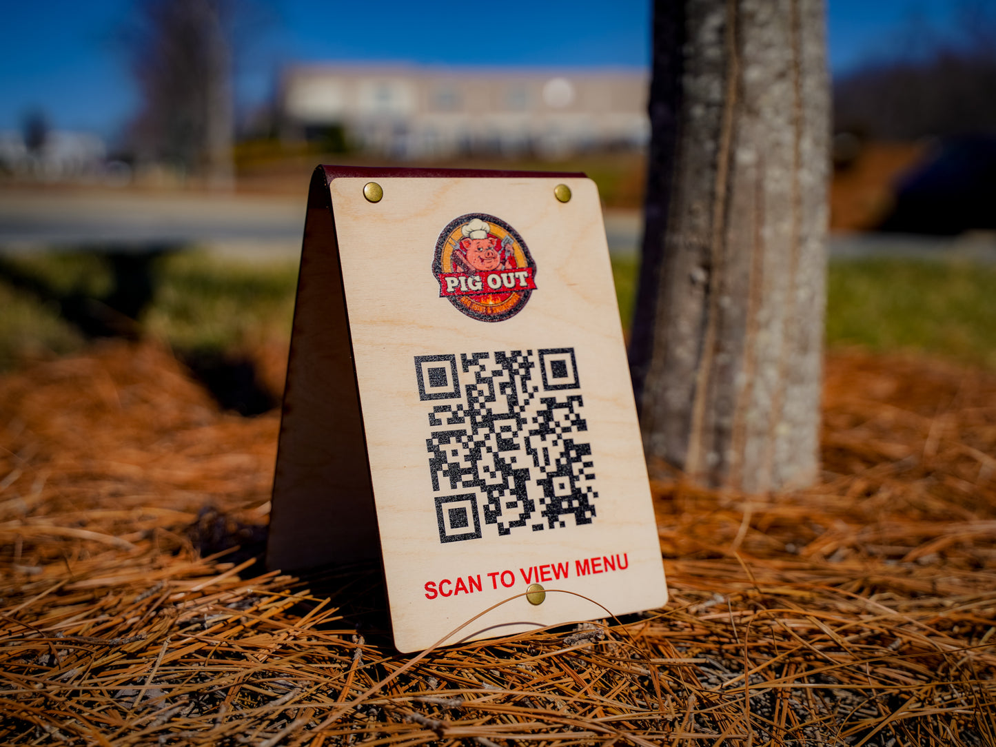 Wooden Table Tent Sign