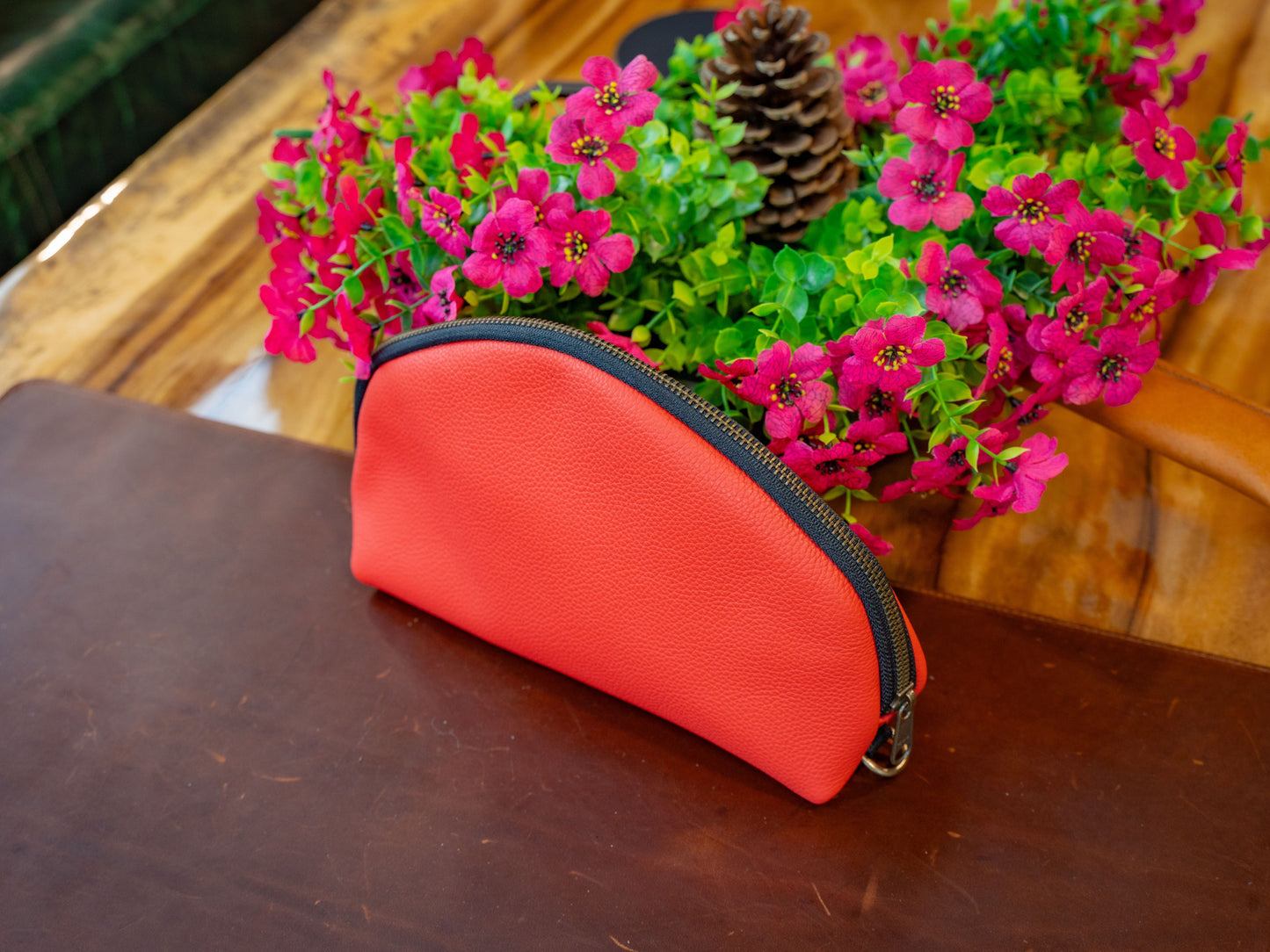 Italian Leather Travel Pouch 2.0 - Red