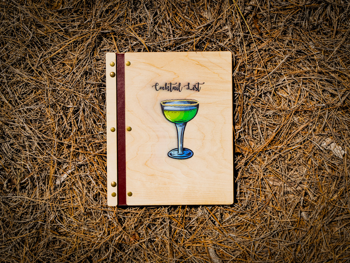 Wooden Hardcover Menu