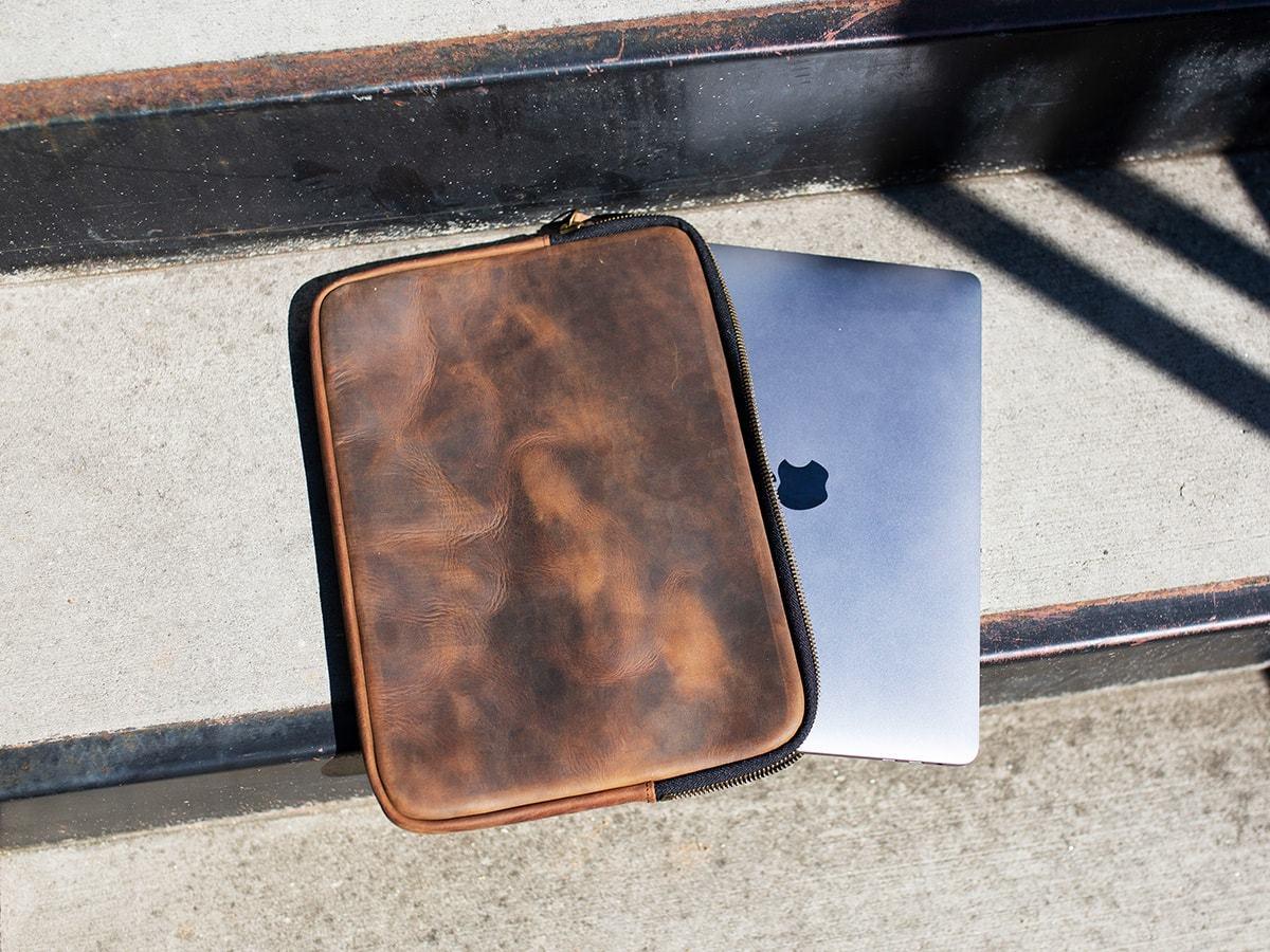 Milwaukee Leather Macbook Case - Chocolate Macbook Case - olpr.