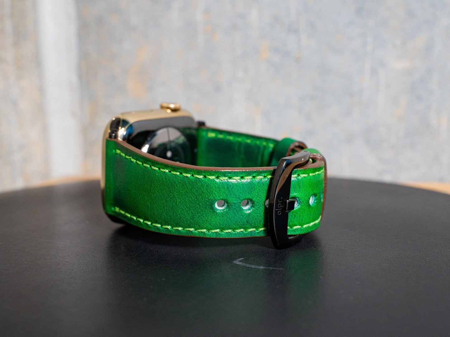 Horween Emerald Apple Watch Band - Green iWatch Strap - olpr.
