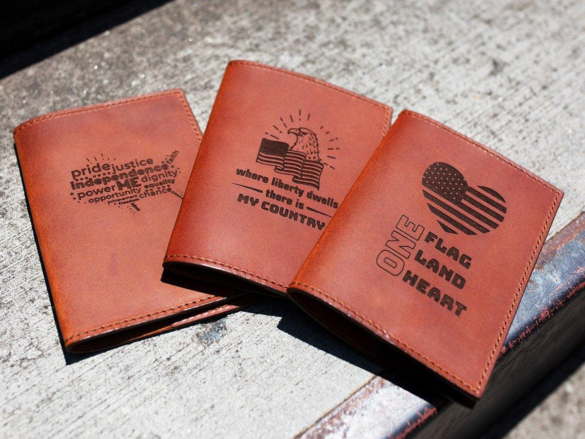 Leather Passport Holder With Engraving Cover - olpr.