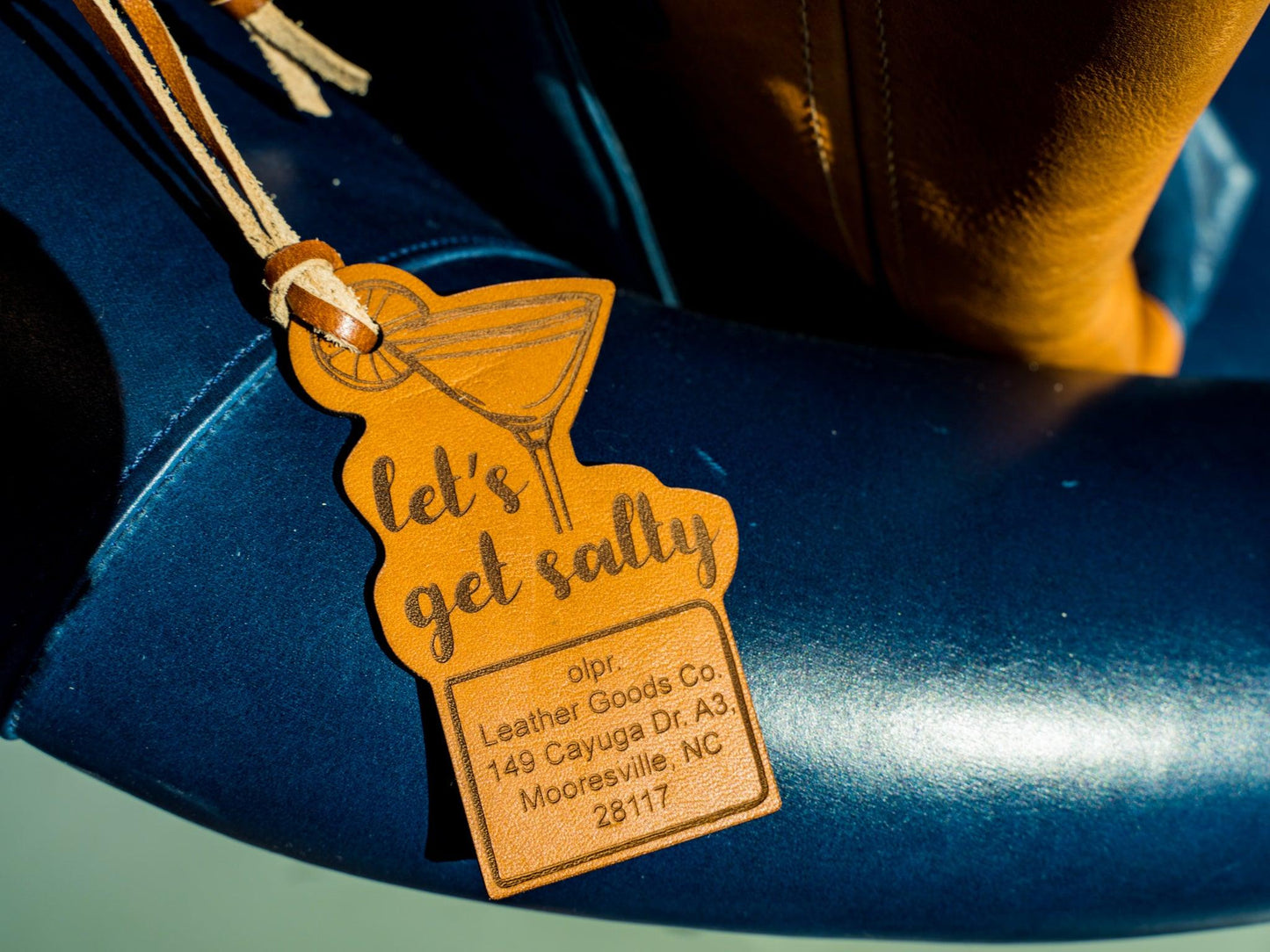 Milwaukee Leather Luggage Tag Salty - Natural Travel Tag - olpr.