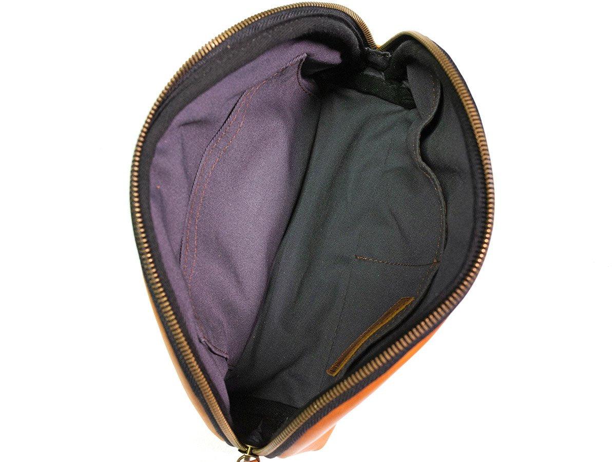 Milwaukee Leather Zipper Pouch - Tan Toiletry Bag - olpr.