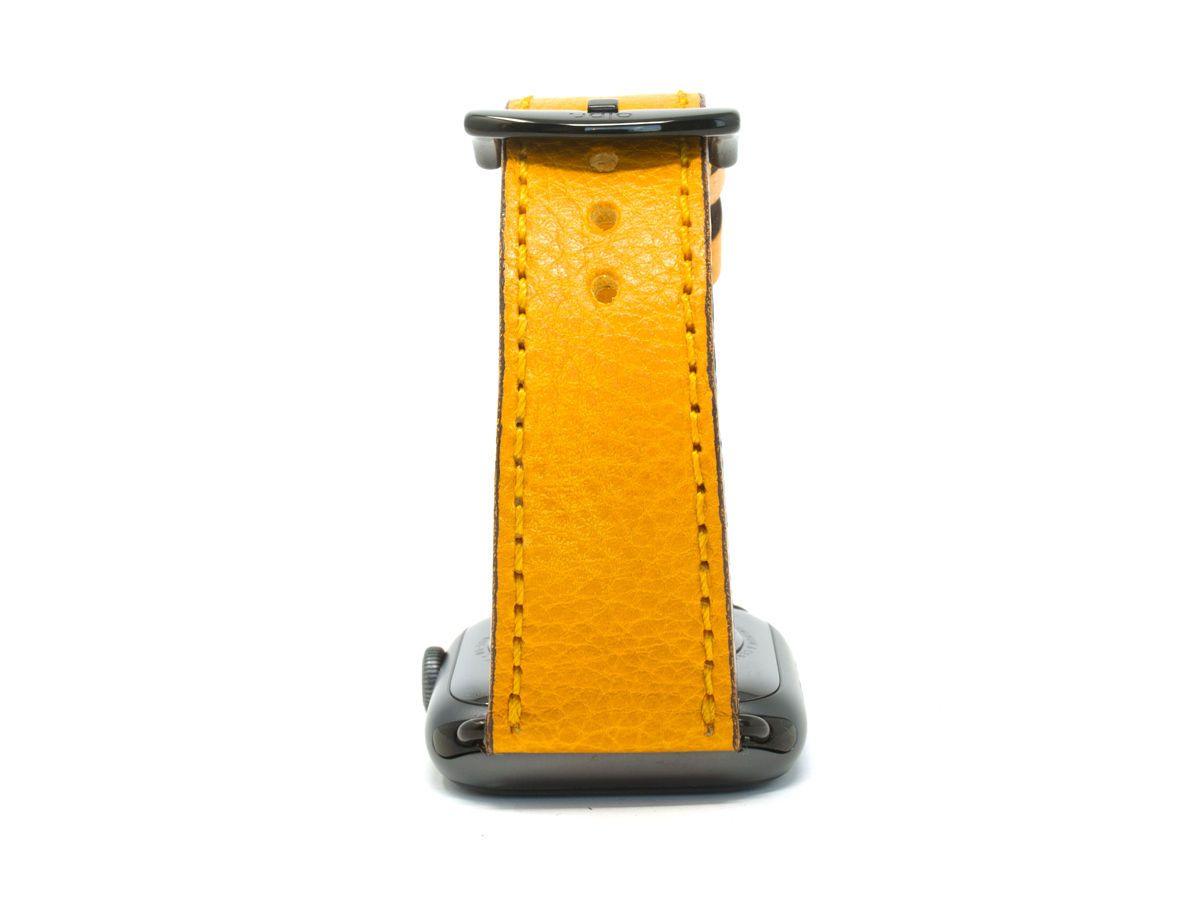 Italian Leather Apple Watch Band - Yellow iWatch Strap - olpr.