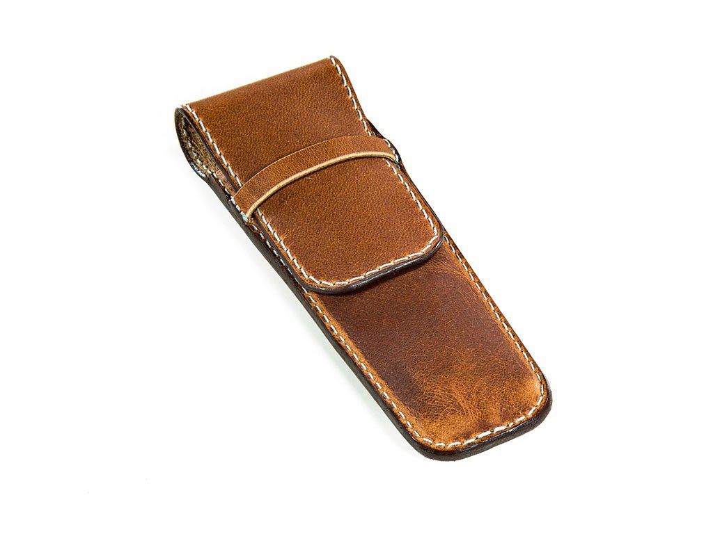 Milwaukee Leather 2Pen Holder - Natural Pen Holder - olpr.